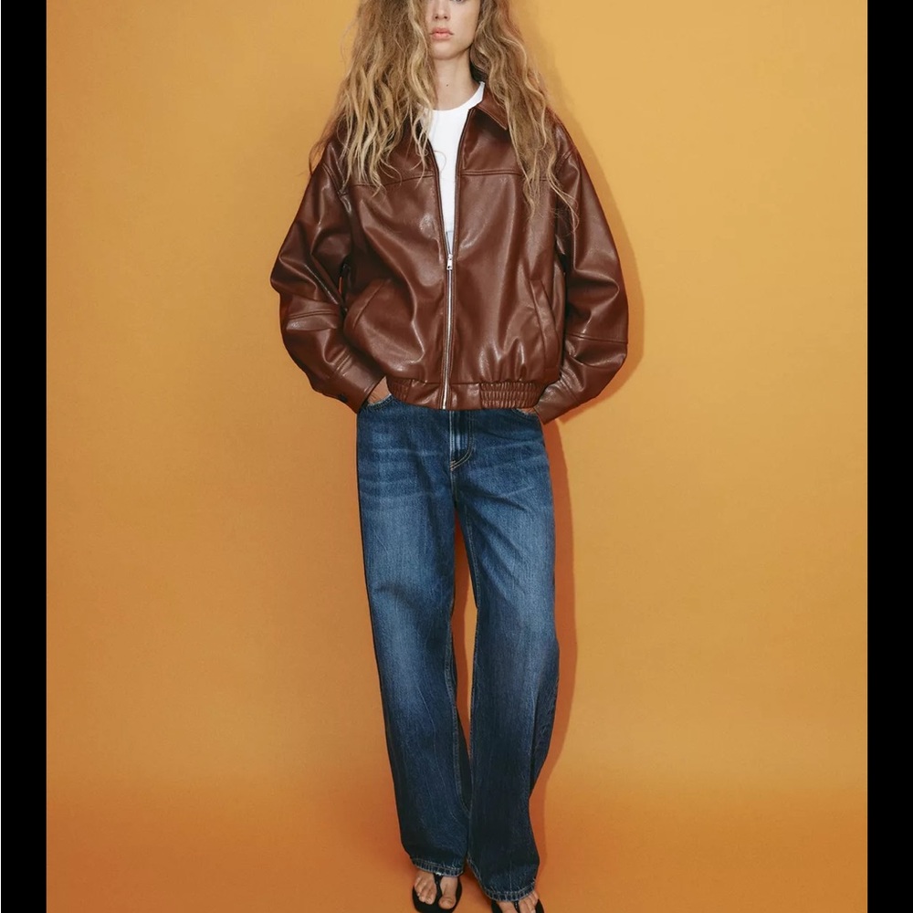 Zara Tan Bomber Jacket